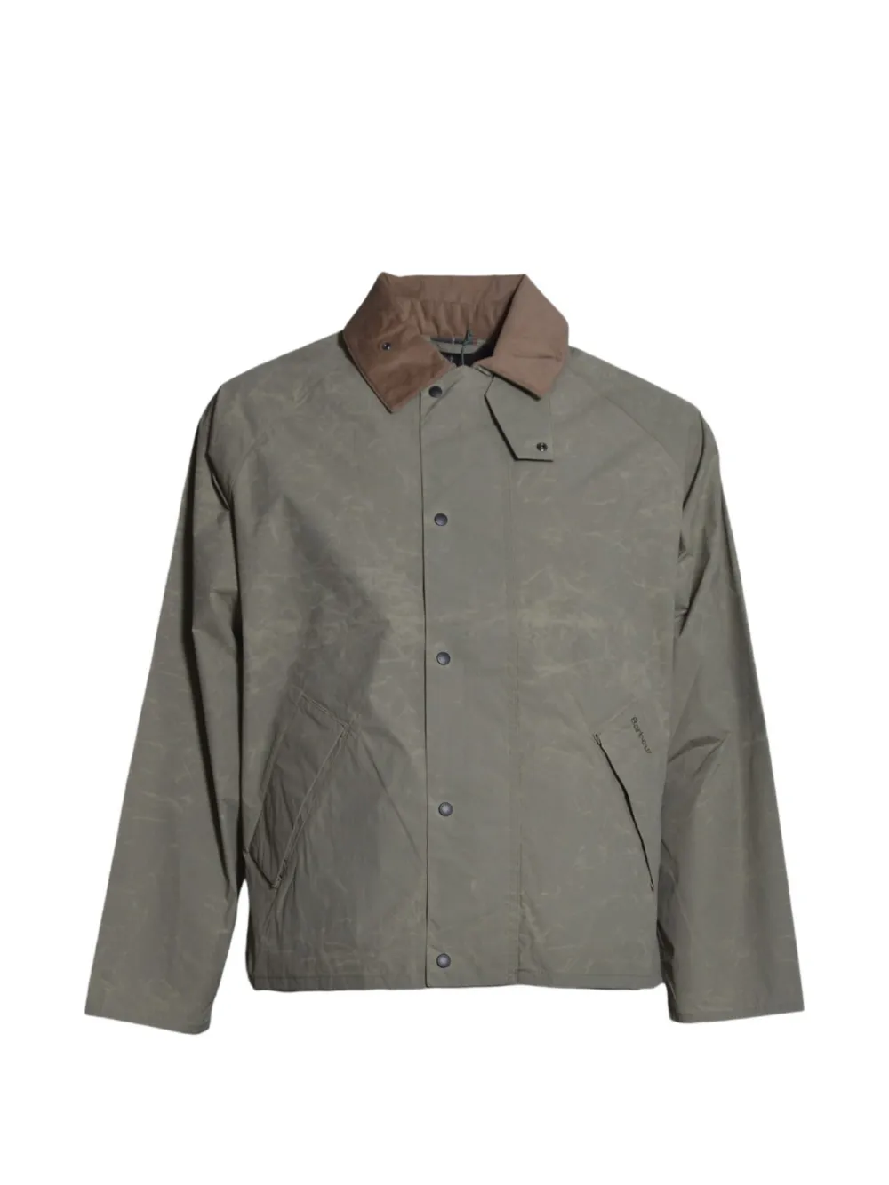 Barbour corduroy-collar press-stud jacket - Verde