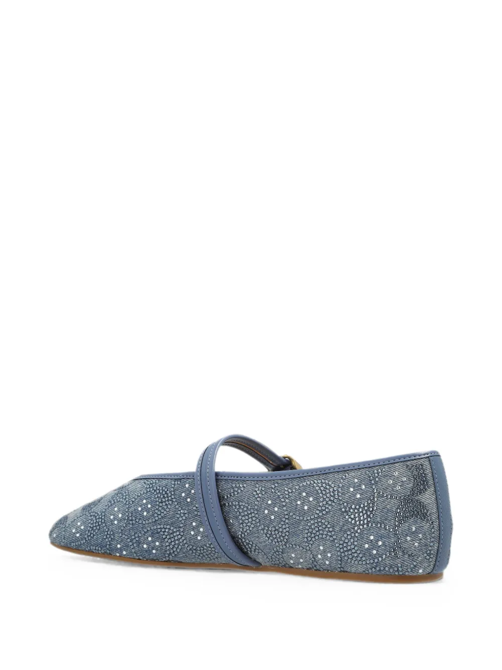 Coach sequin-embellished ballet flats Blauw