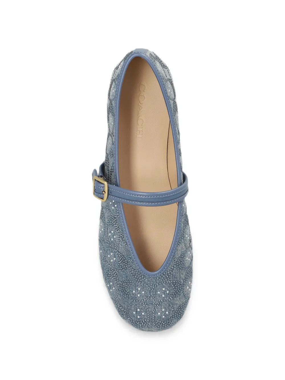 Coach sequin-embellished ballet flats Blauw