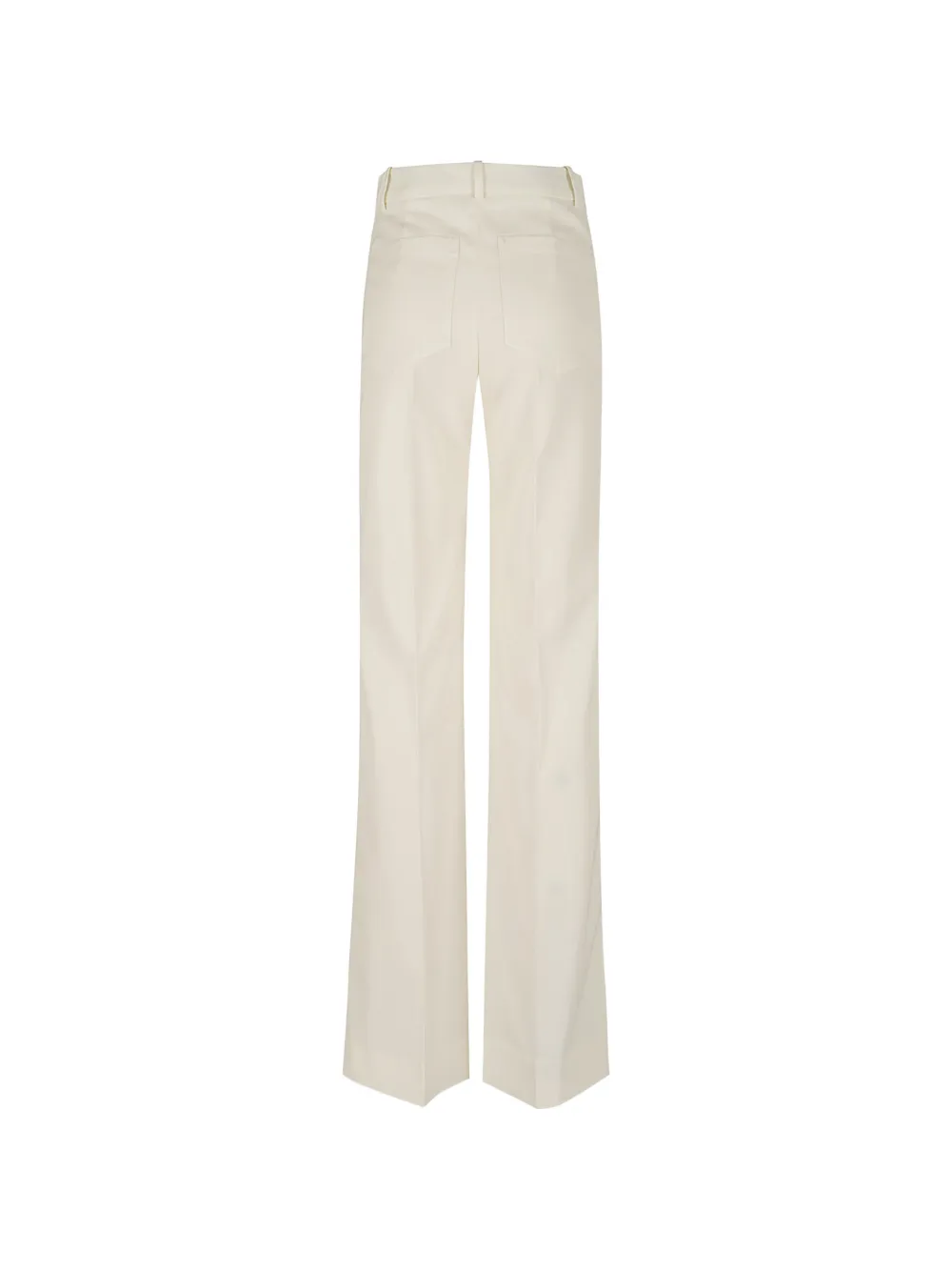Victoria Beckham Alina wollen broek met opgestikte zak Wit