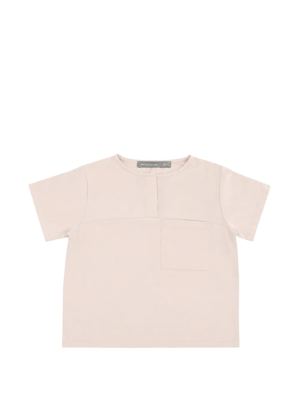 minimù chest-pocket short-sleeve shirt - Rosa