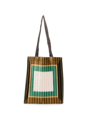 MULTITUDES BAGS Smeralda Pleated Striped Tote Bag | Green | FARFETCH