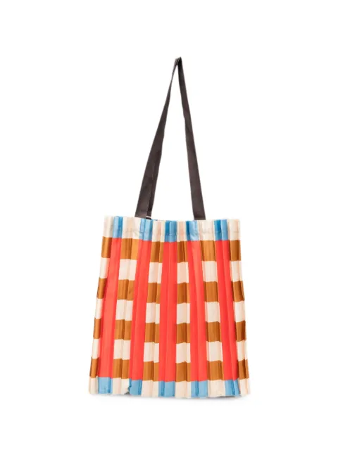 MULTITUDES BAGS pleated checked tote bag
