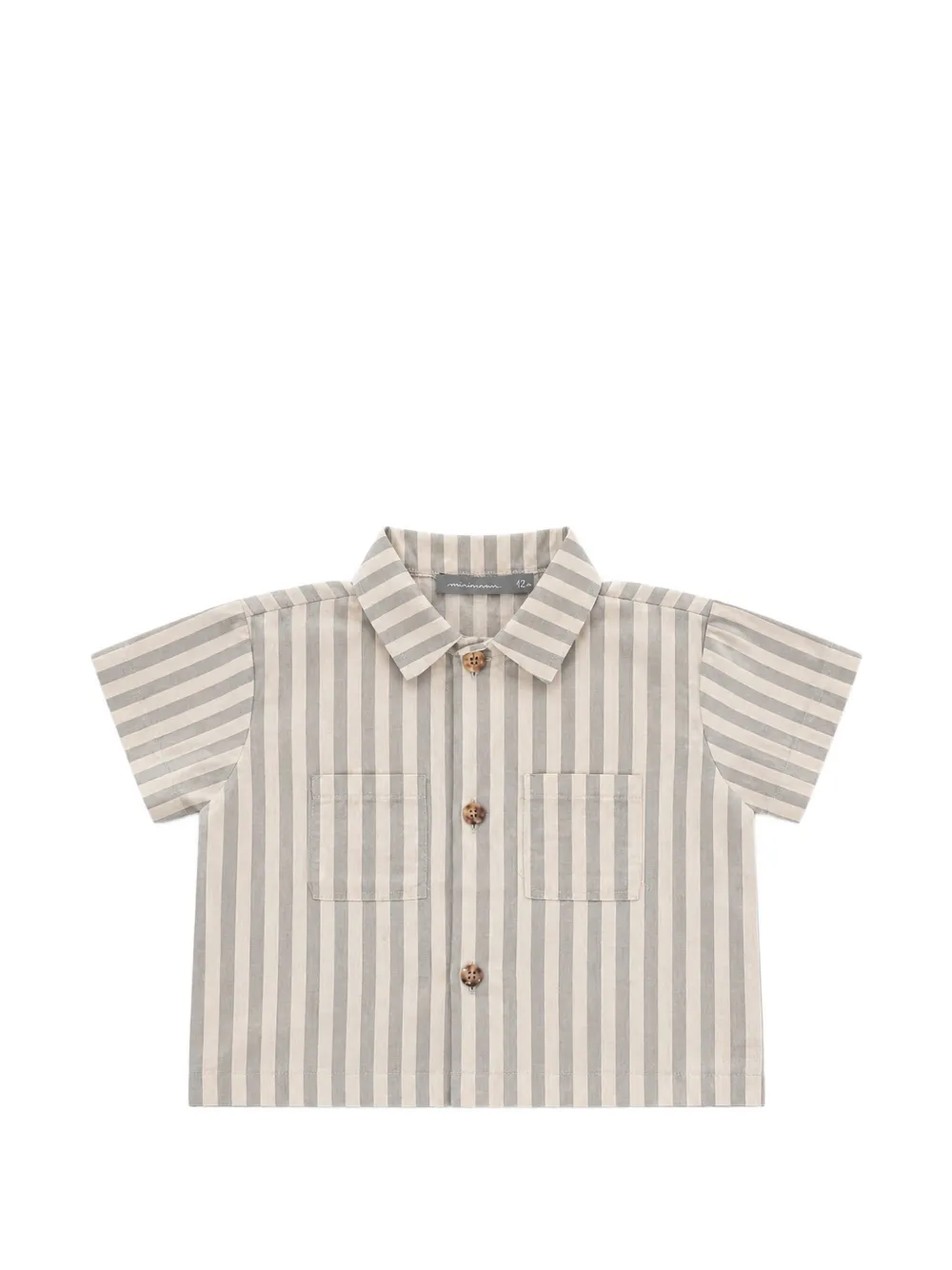 minimù striped short-sleeve shirt - Blu