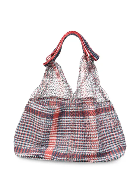 Épice Elziver check-pattern mesh shoulder bag