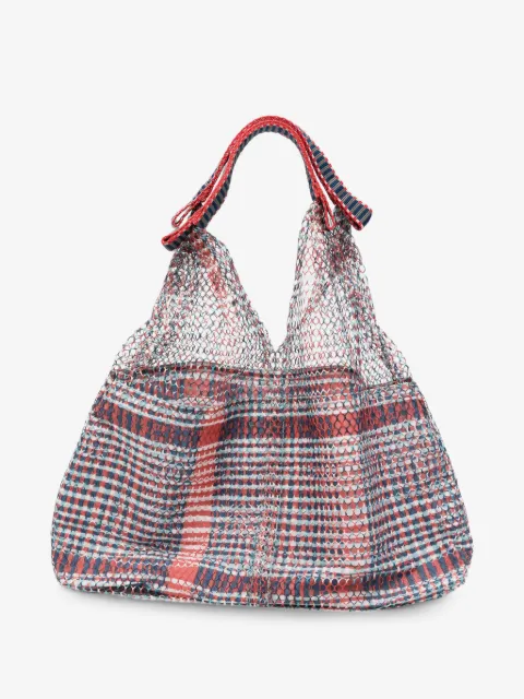 Épice Elziver check-pattern mesh shoulder bag