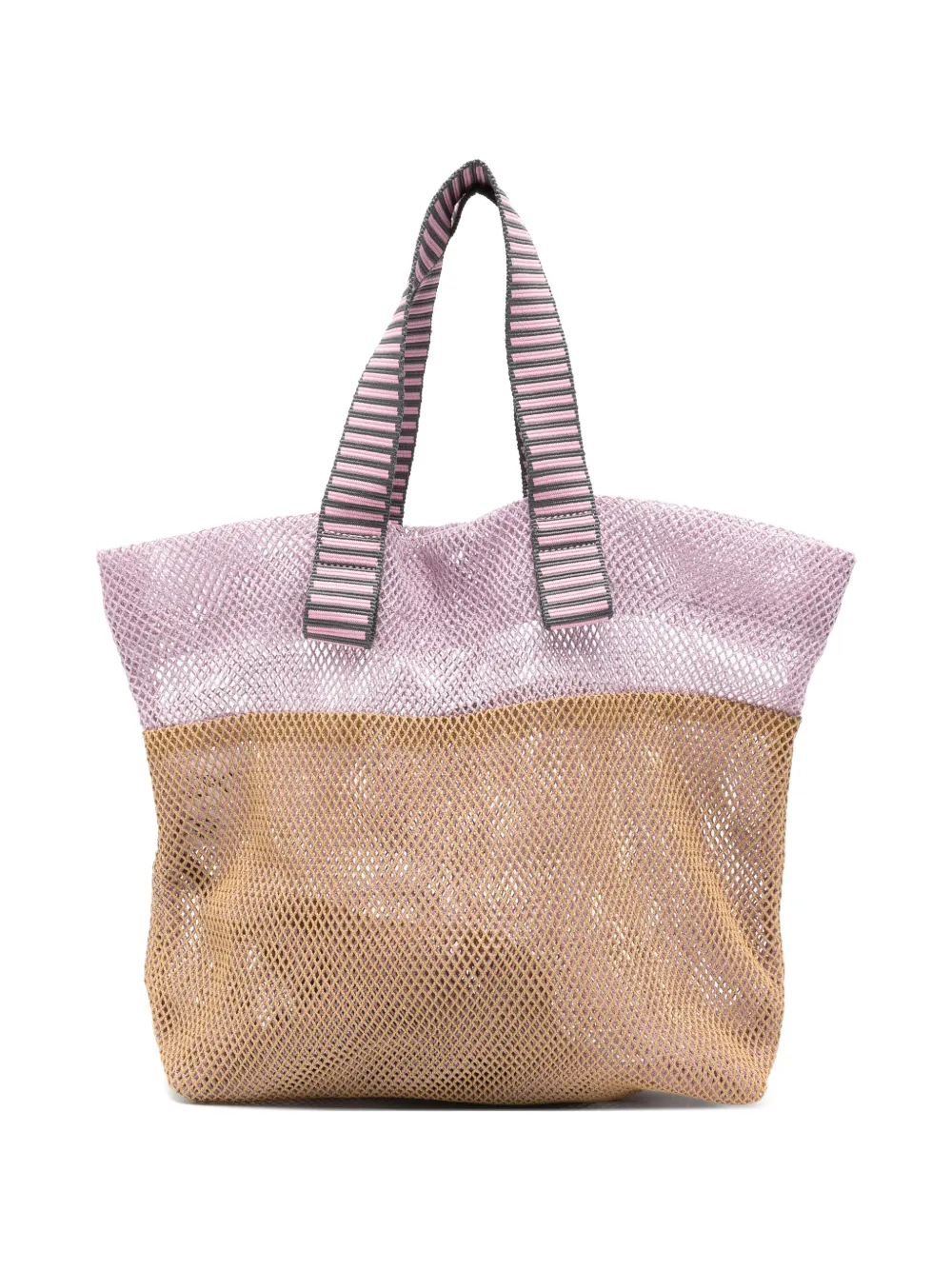 Épice colour-block mesh tote bag - Toni neutri