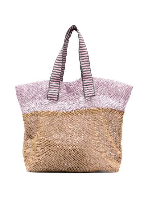 Épice colour-block mesh tote bag
