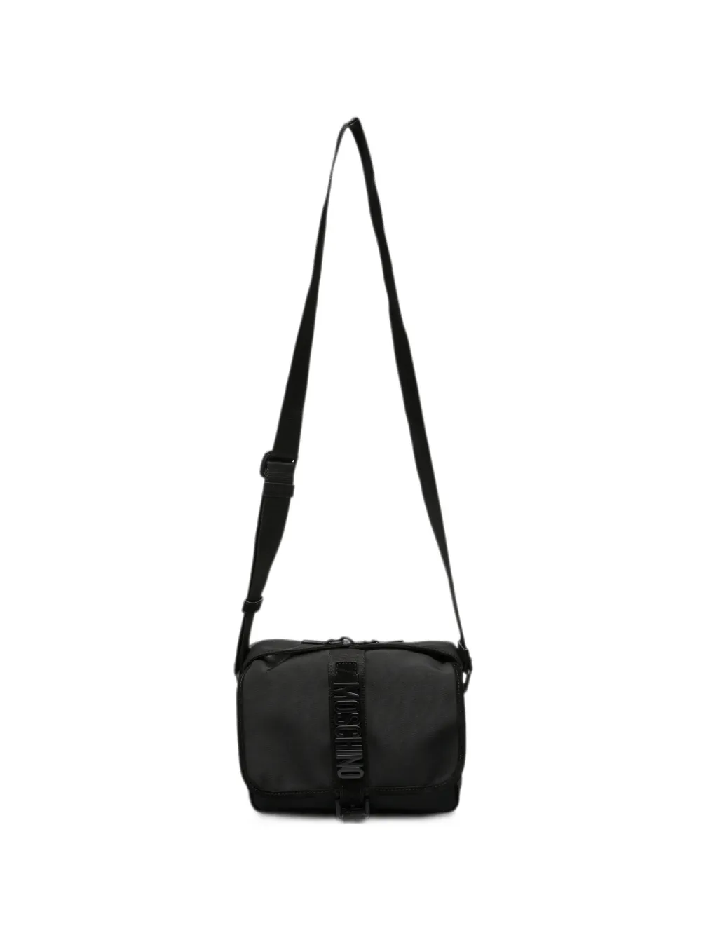 Moschino logo-tape messenger bag - Nero