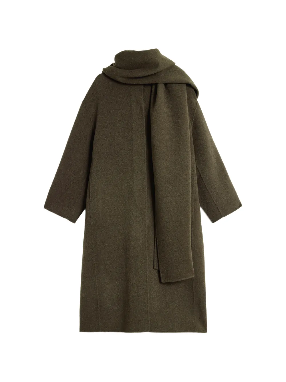 Soeur Finn jas met sjaaldetail Groen