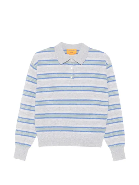 Guest In Residence striped long-sleeve polo shirt