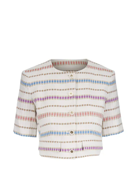Veronica Beard striped cropped jacket