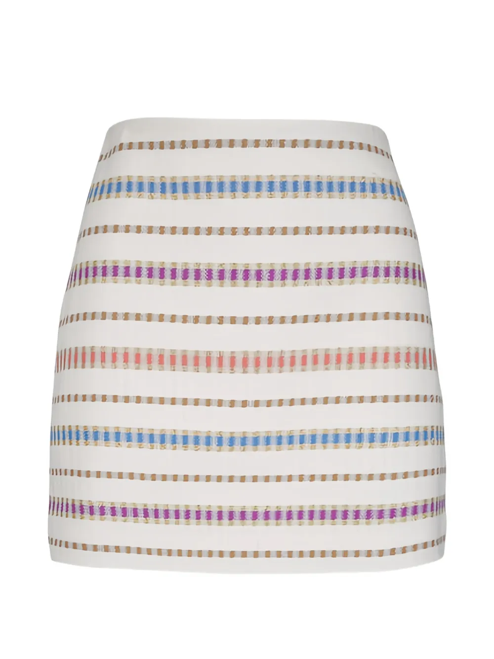 Veronica Beard striped tweed skirt - Nude
