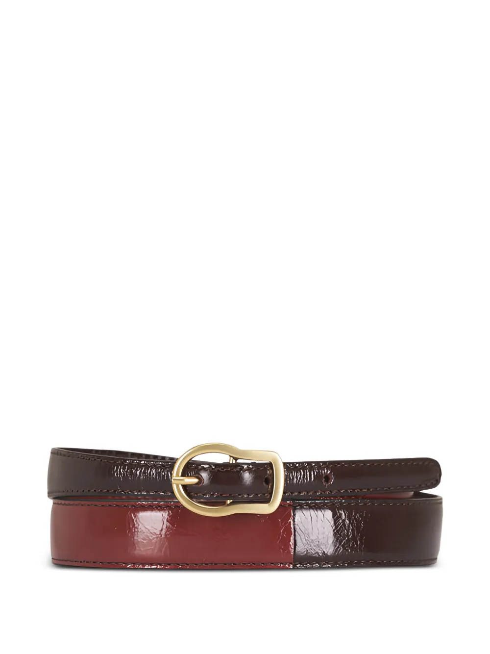 Dorothee Schumacher colour-block leather belt - Marrone