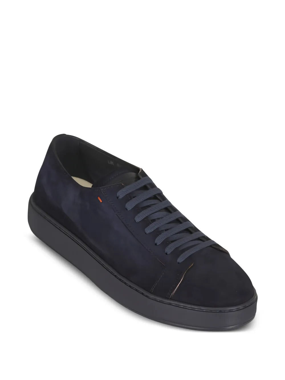 Santoni suede lace-up sneakers Blauw