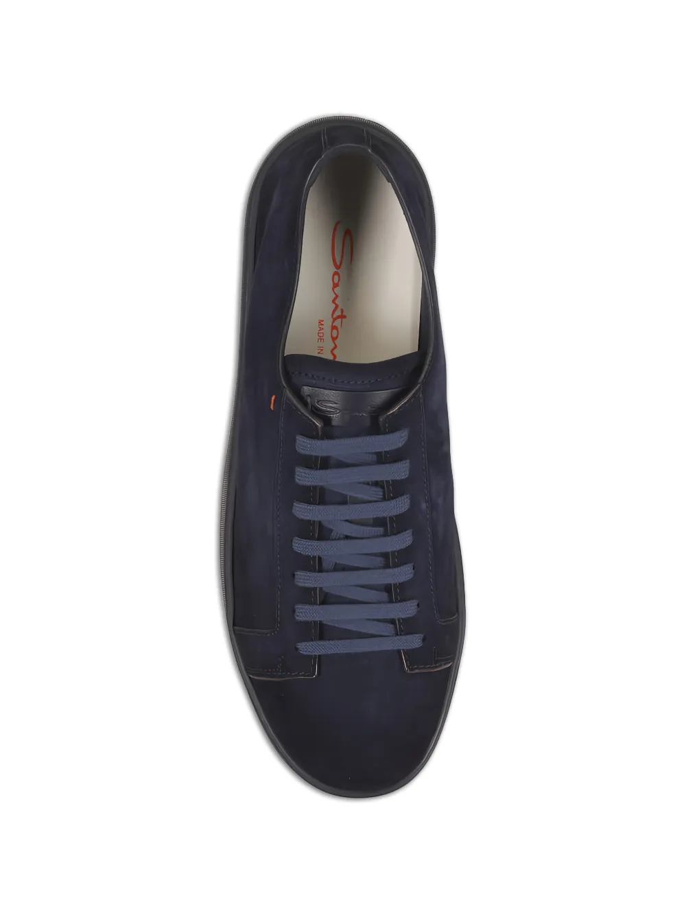 Santoni suede lace-up sneakers Blauw