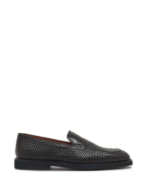 Doucal's woven-texture loafers