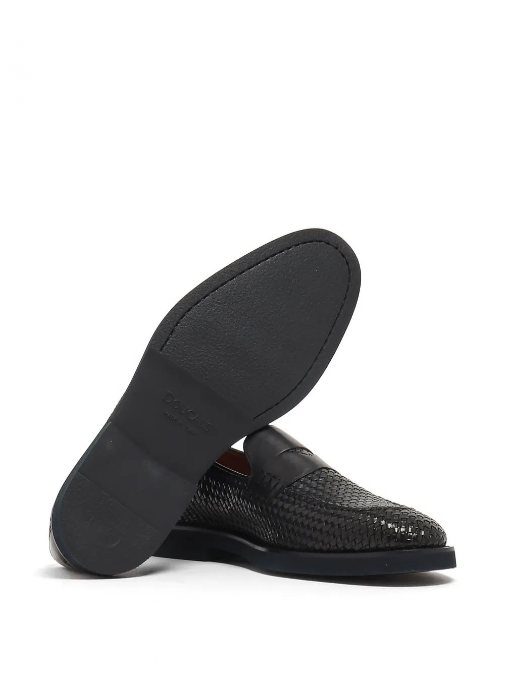 Doucal's woven-texture loafers Zwart