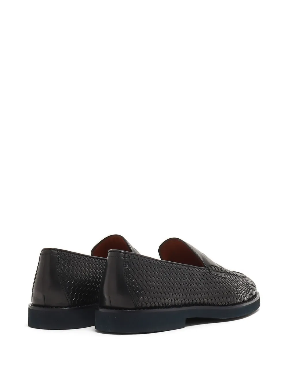 Doucal's woven-texture loafers Zwart
