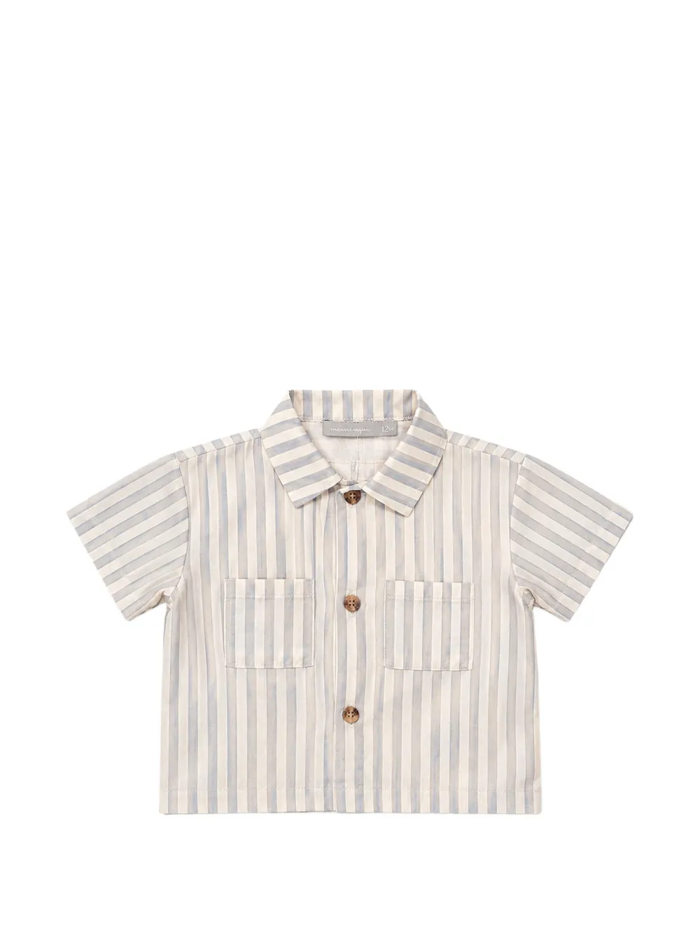 minimù striped short-sleeve shirt - Blu