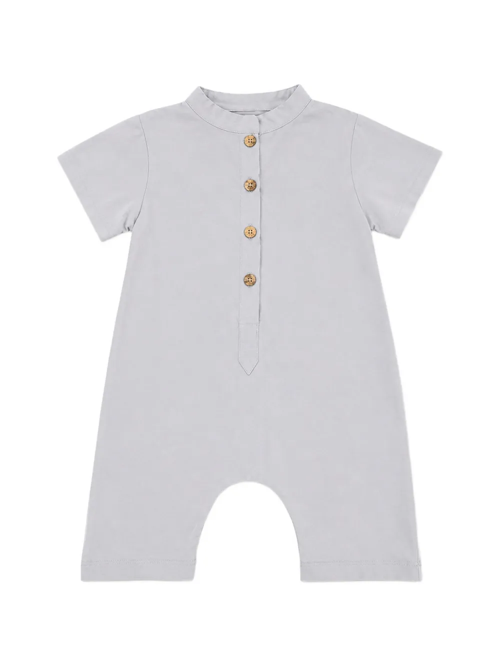 minimù button-up short-sleeve playsuit - Grau