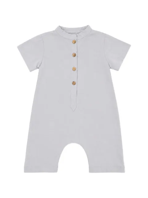 minimù button-up short-sleeve playsuit