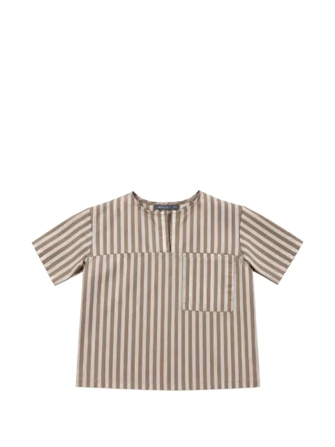 minimù Gestreifte Bluse mit Brusttasche