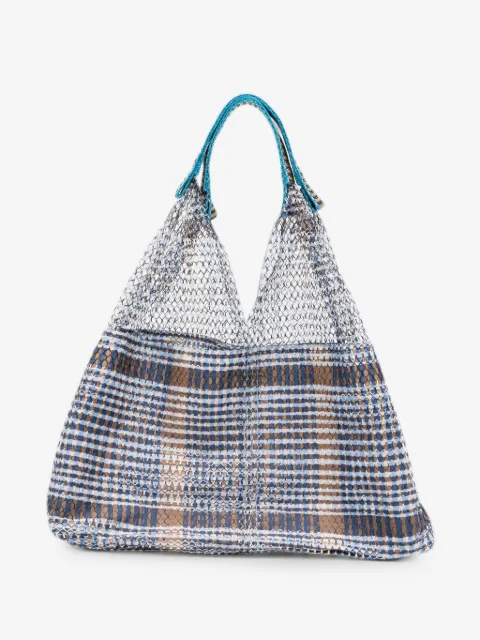 Épice Elziver check-pattern mesh shoulder bag