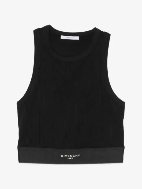 Givenchy camiseta corta con logo en la pretina