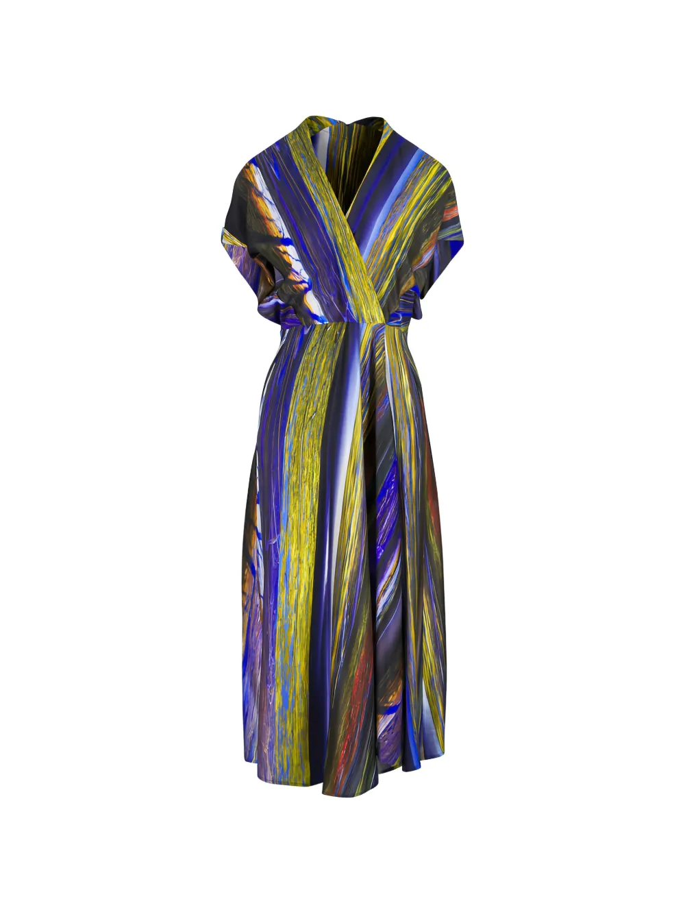 Zero + Maria Cornejo abstract-print wrap dress - Blu