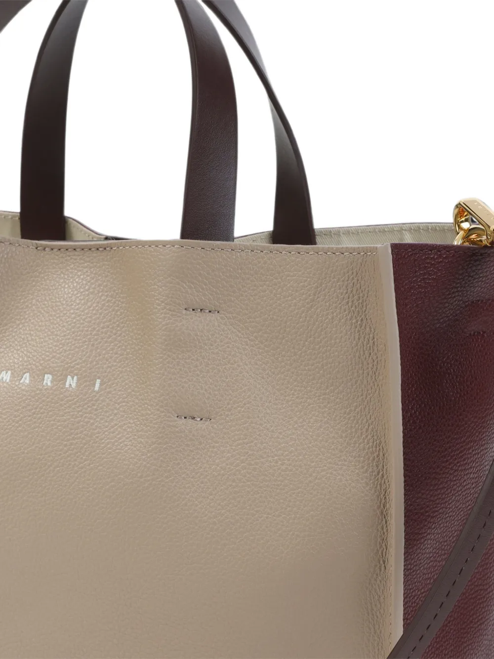 Marni Shopper met logoprint Beige