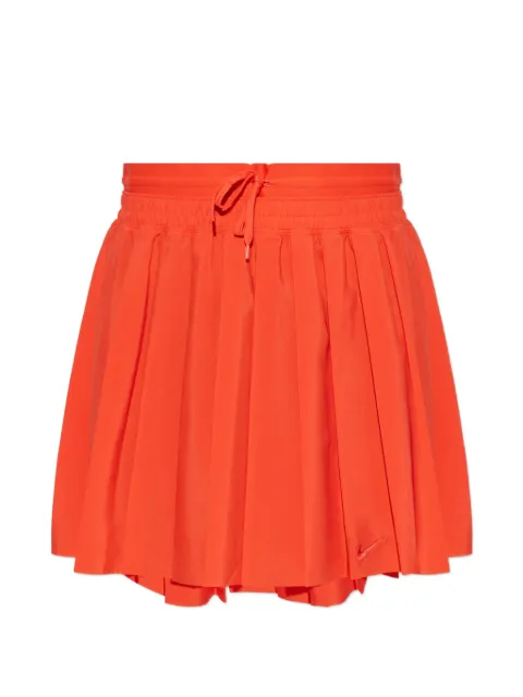 Nike pleated embroidered-logo skirt