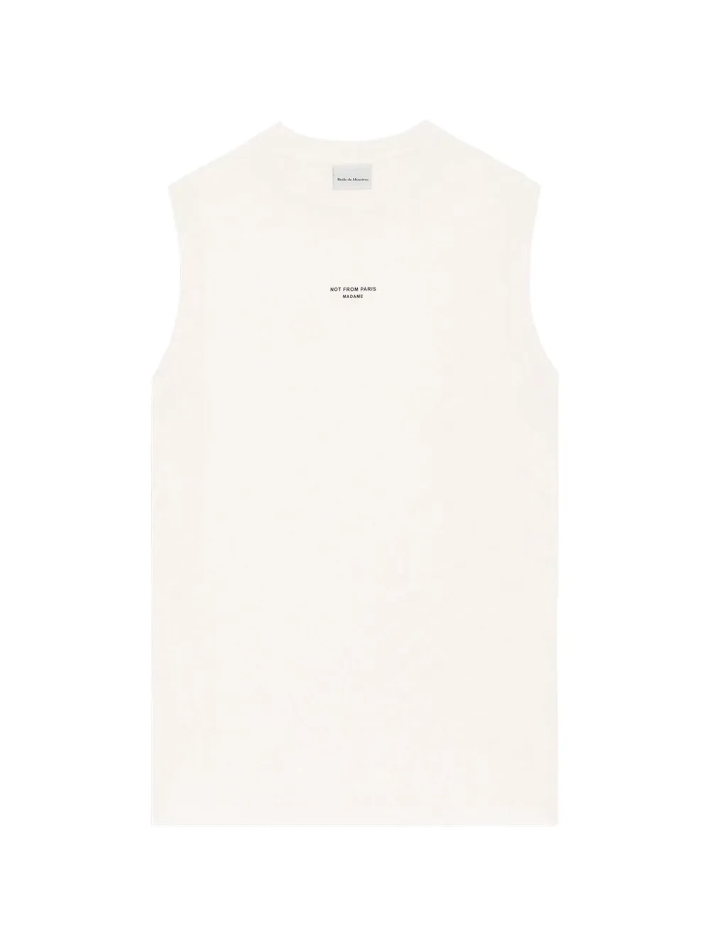 Drôle De Monsieur t-shirt sans manches à logo imprimé - Blanc Drôle De Monsieur t-shirt sans manches à logo imprimé - Blanc