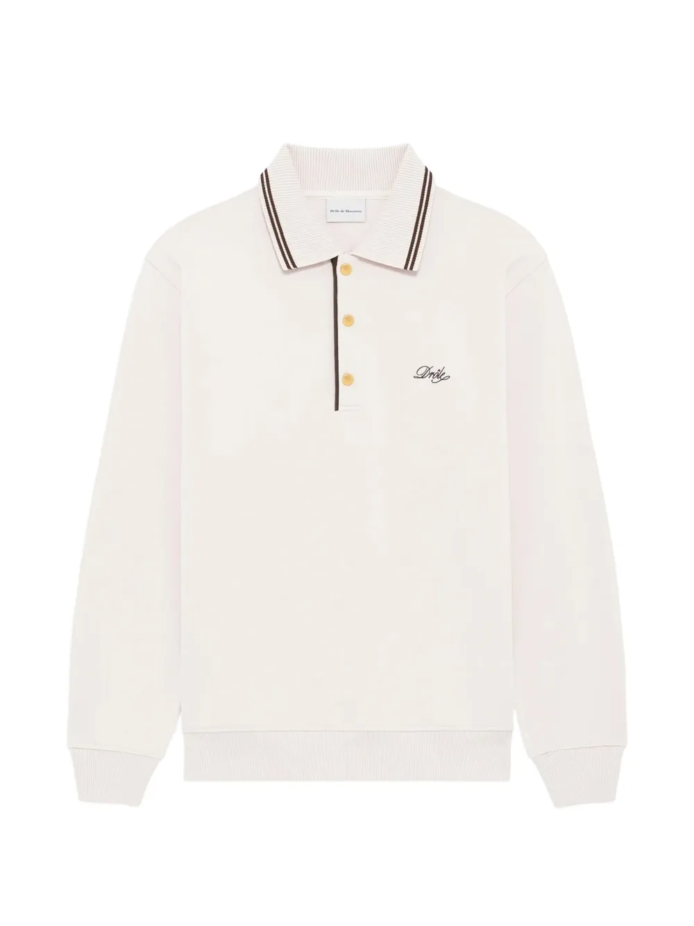 Drôle De Monsieur Drôle logo-embroidered polo shirt - Toni neutri
