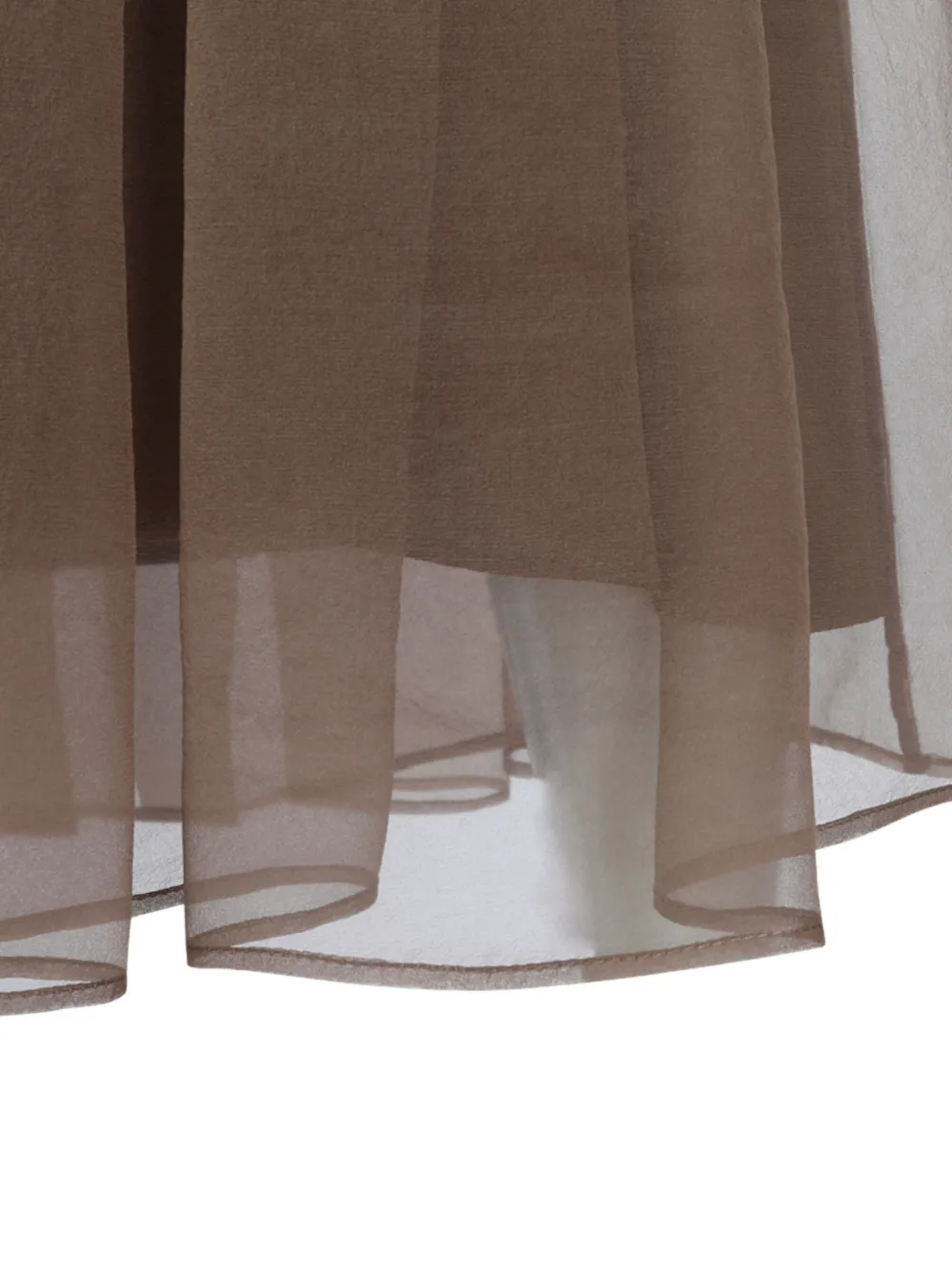 Brunello Cucinelli Maxi-rok van zijde-chiffon Bruin