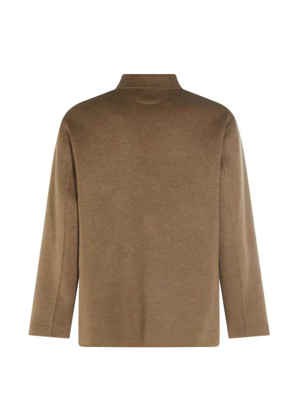 Kiton Button-up jack met zak Bruin