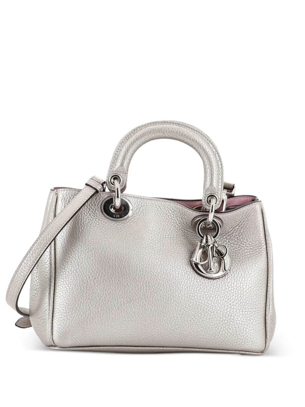 Christian Dior Pre-Owned Diorissimo Tote Pebbled Leather Mini shoulder bag - Metallic