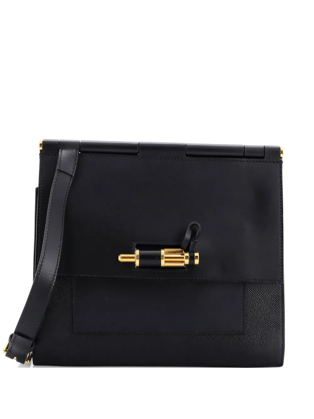 Hermès Pre-Owned Sacabar Epsom and Swift 24 shoulder bag - Nero
