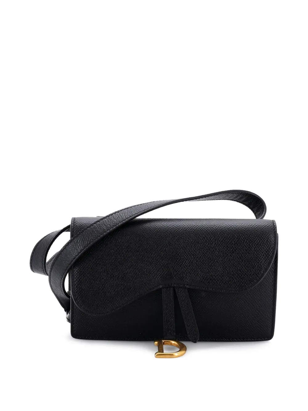 Christian Dior Pre-Owned Saddle Rectangular Leather belt bag - Black