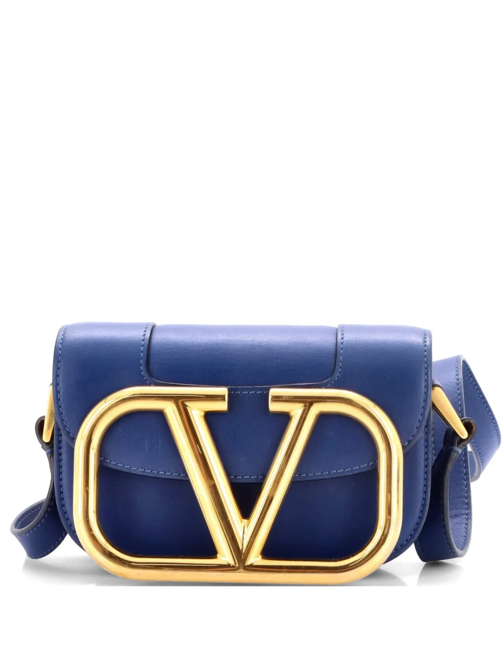 Valentino Garavani Pre-Owned Supervee Leather Small crossbody bag - Blau