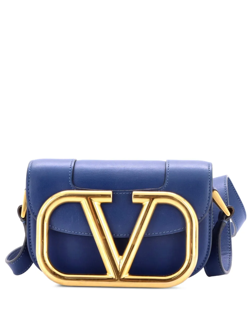 Valentino Garavani Pre-Owned Supervee Leather Small crossbody bag - Blu