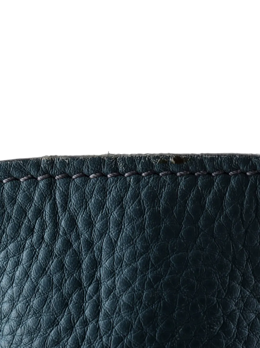 Prada Pre-owned Convertible Shopper Vitello Daino Large Tote Bag in Blue, view 5