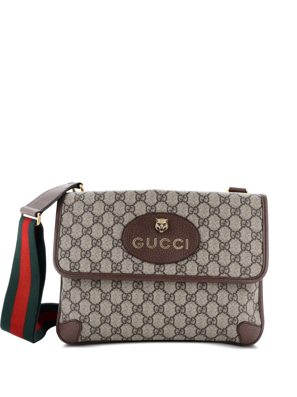 Gucci Pre-Owned Neo Vintage Flap Messenger GG Coated Canvas Medium crossbody bag - Marrone