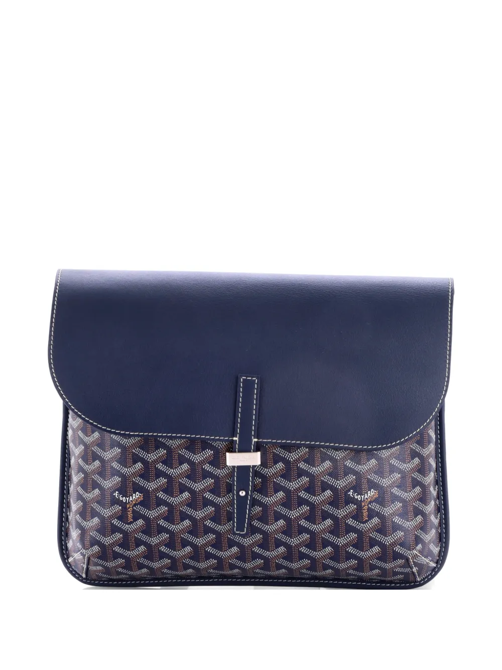 Goyard Pre-Owned Borsa a tracolla Coursier in tela cerata e pelle - Blu