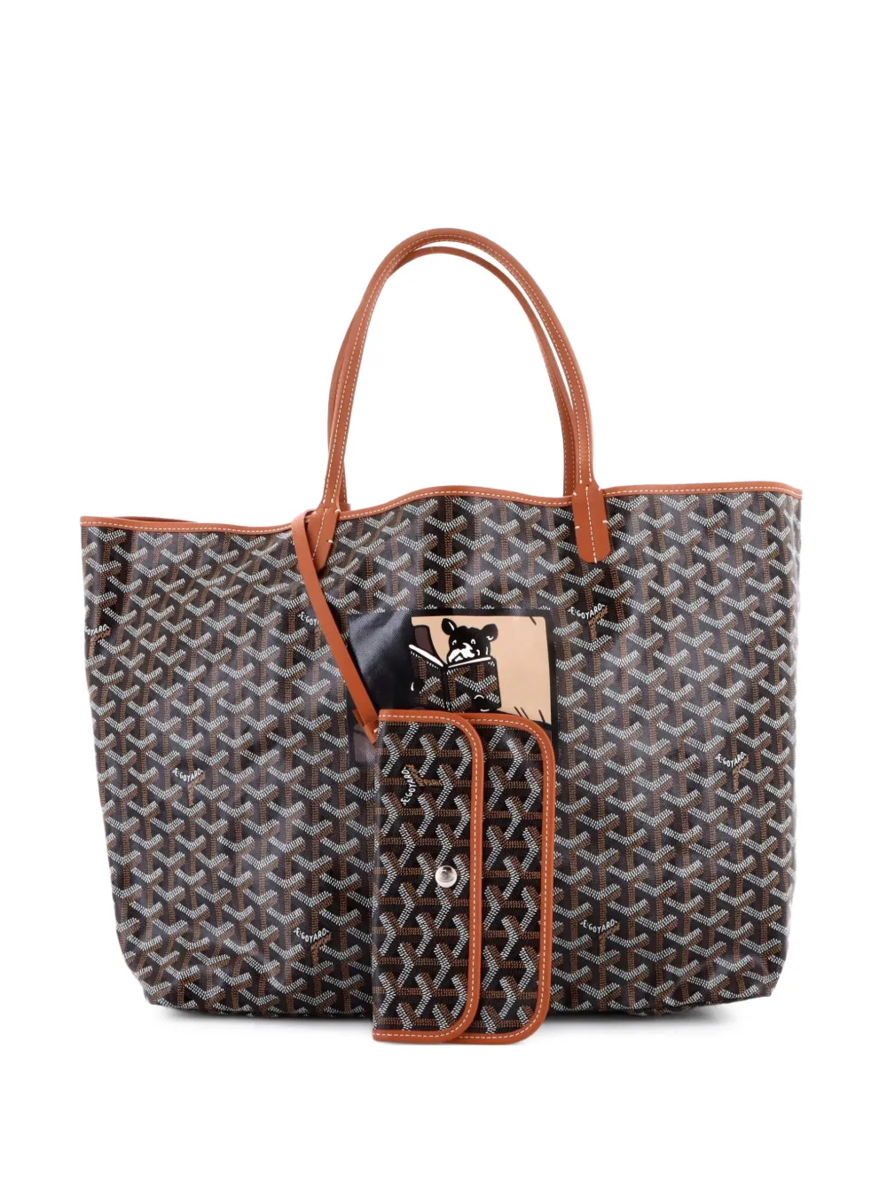 Goyard Pre-Owned Saint Louis Printed Coated Canvas GM tote bag - Braun