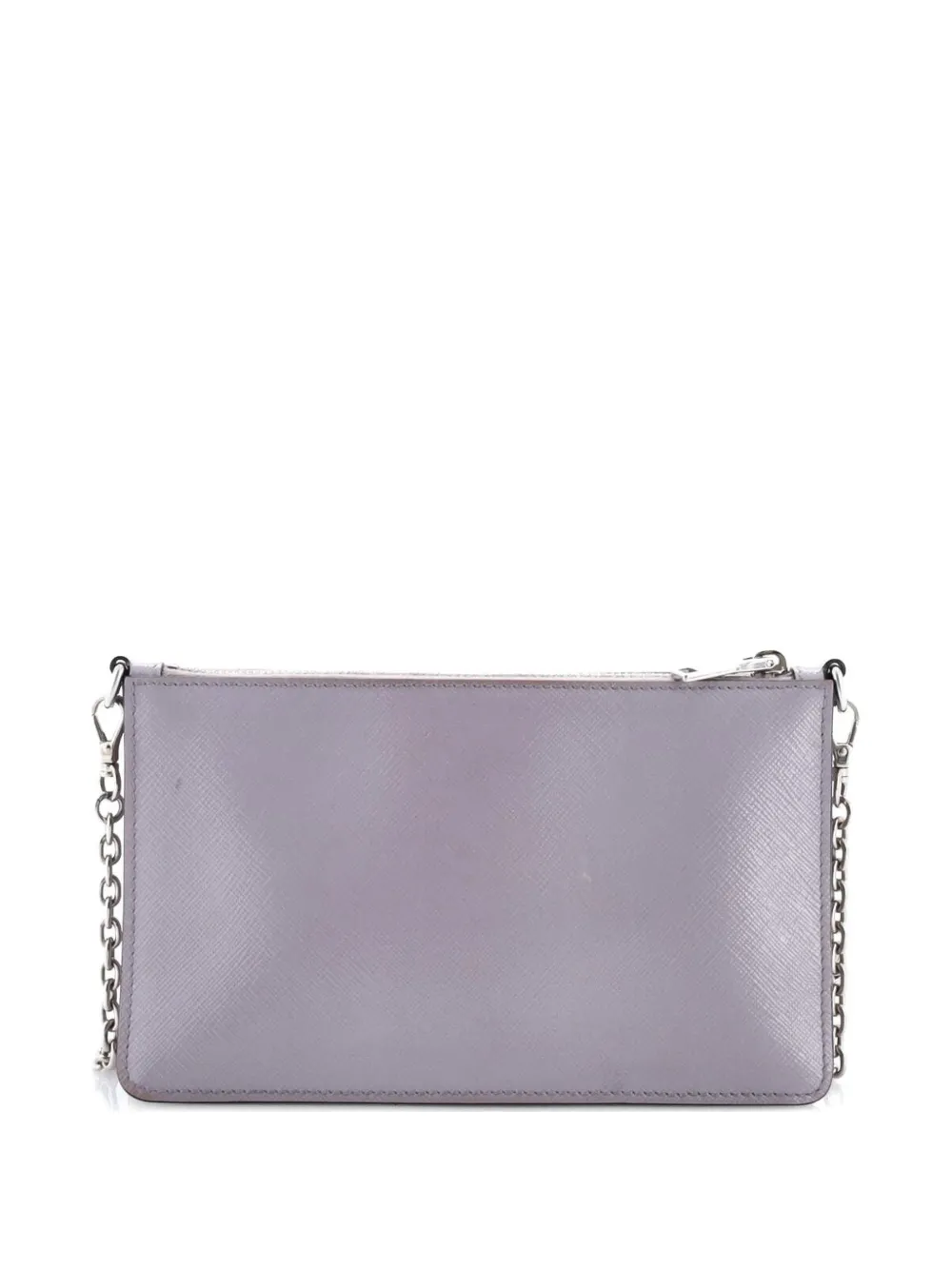  Prada Pre-owned Borsa A Tracolla Chain Vernice Piccola In Pelle Saffiano Con Catena E Battente - Viola 