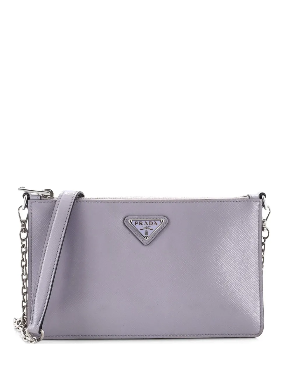 Prada Pre-Owned Chain Vernice Saffiano Leather Small crossbody bag - Viola