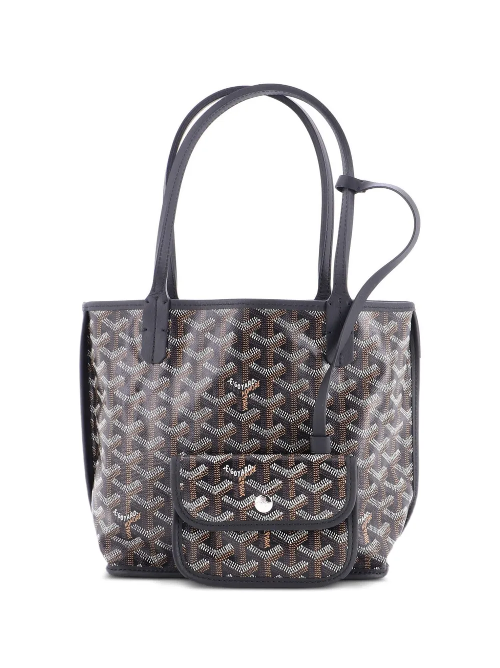 Goyard Pre-Owned Anjou Reversible Tote Coated Canvas Mini satchel - Nero