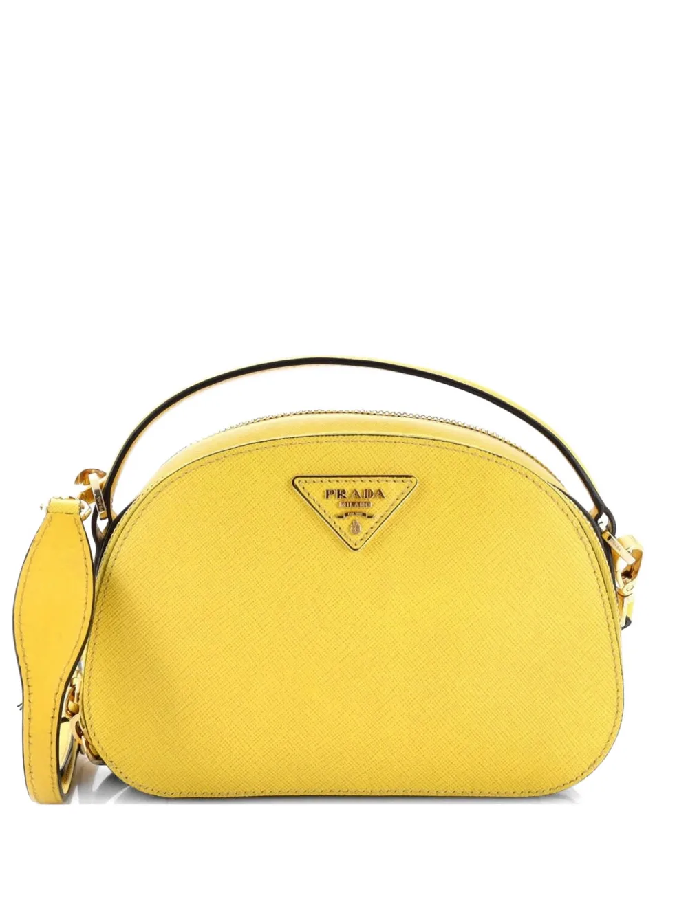 Prada Pre-Owned Odette Top Handle Bag Saffiano Leather Small shoulder bag - Giallo