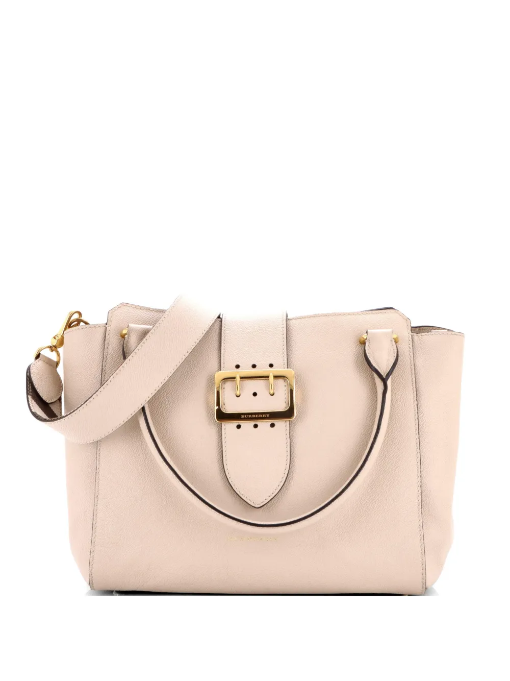 Burberry Pre-Owned Buckle Leather Medium tote bag - Neutrals